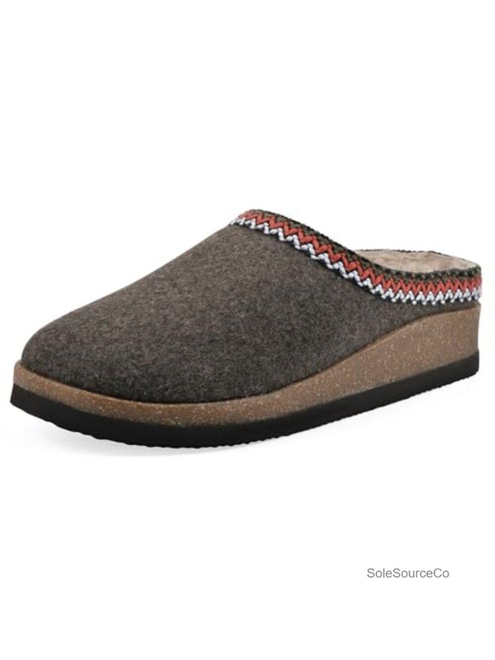Women's Cozy Mule Slippers Faux Shearling Lining Cushioned Cork Footbed